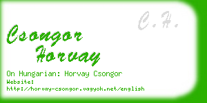 csongor horvay business card